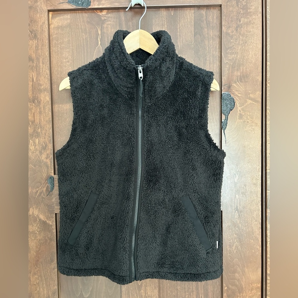 The North Face Fuzzy Sherpa Vest Black Women's Size Medium Full Zip